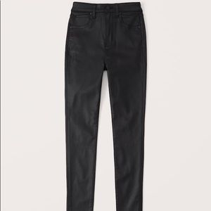 Abercrombie & Fitch Simone High Rise Shinny Black Ankle Skinny Jeans